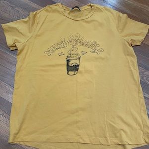 BRAND NEW Zara Coffee T-Shirt
